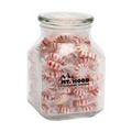 Striped Pepper Mints in Large Glass Jar